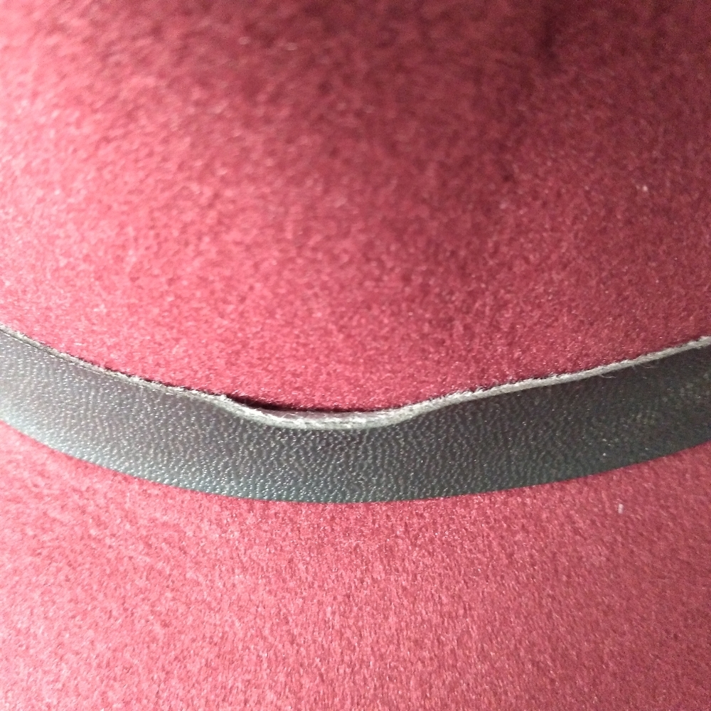 Women's Burgundy Floppy Brim Fedora Hat NWT - Picture 7 of 10